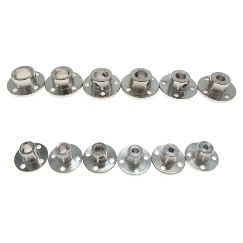 4pcs Flange Coupling Motor Guide Shaft Coupler Motor Connector Power 3mm- 14mm With Screws Flange Coupling Shaft Axis Fittings