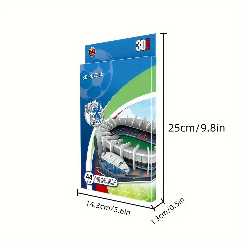 DIY Miniature Football Field 3D Paper Puzzle Kit World Famous Stadiums Models Football Game Peripheral Toys
