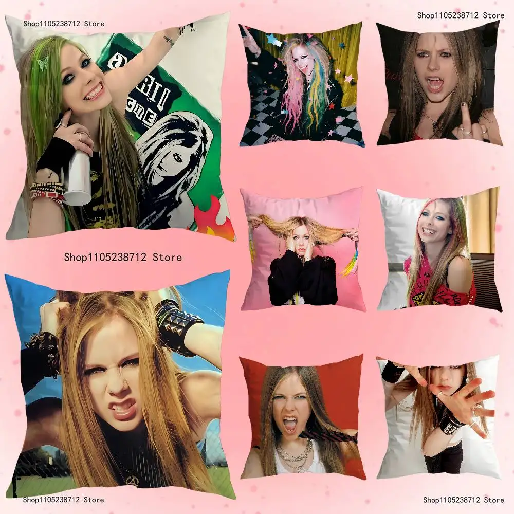 

Singer A-Avril R-Ramona Pillow Covers Cartoon Sofa Decorative Home Double-sided Printing Short Plush Cute Cushion Cover