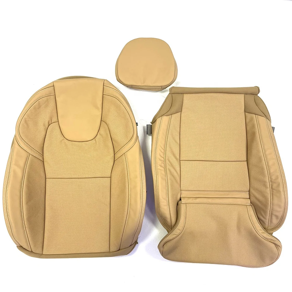 Customized 100% Original Nappa Genuine Perforated Amber Color Leather Full Car  Seat Covers FOR Volvo XC60 XC90 S60 S90