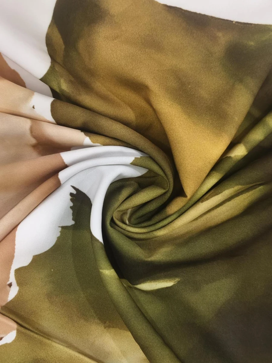 TWOTWINSTYLE Sexy Boho Printing Dress for Women Diagonal Collar Slimming Spliced Ruffles Edge Midi Dresses Female Fashion Style