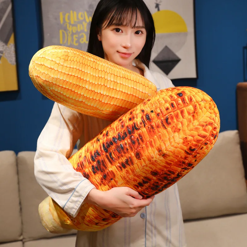 Simulação de milho assado brinquedo de pelúcia realista milho travesseiro de pelúcia planta espiga de milho brinquedo de pelúcia macio milho sofá almofada presentes de aniversário