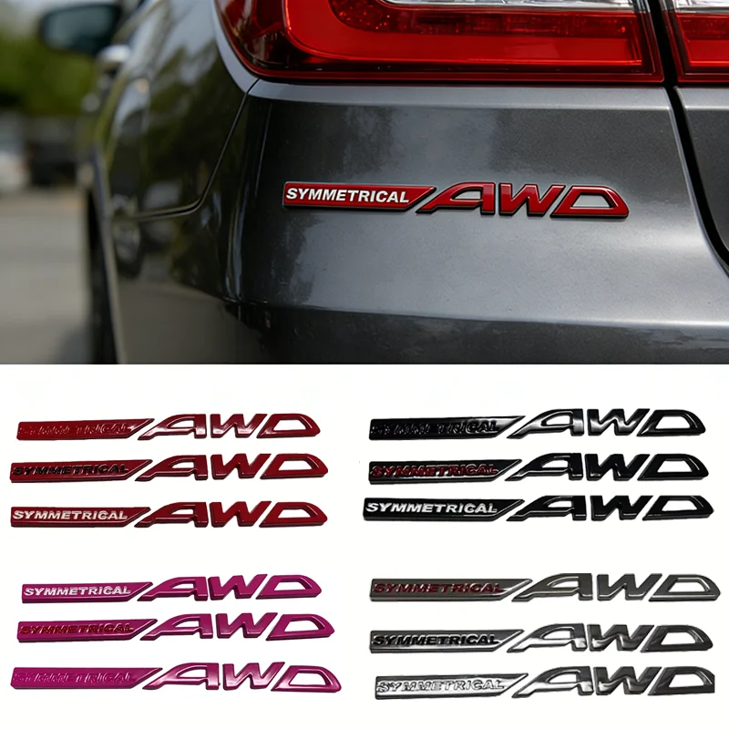 

3D Car Side Metal Sticker Rear Trunk Badge Decal Decoration for Subaru SYMMETRICAL AWD Emblem XV WRX BRZ FORESTER IMPREZA LEGACY