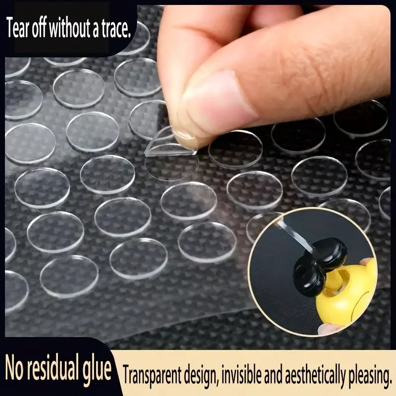 84 PCS Invisible Double-Sided Nano Adhesive Dots, Removable Clear Round Glue Stickers for Photos, Posters & Balloons