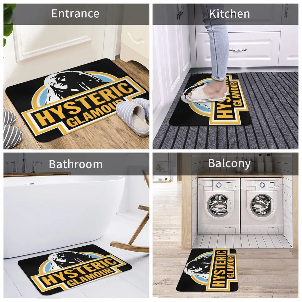 ホットカーペット・マット HystericGlamour Heated Floormats(Novelty Hysteric Glamour 7 Bath Mat Carpet Entrance Door Mat Rug Kitchen