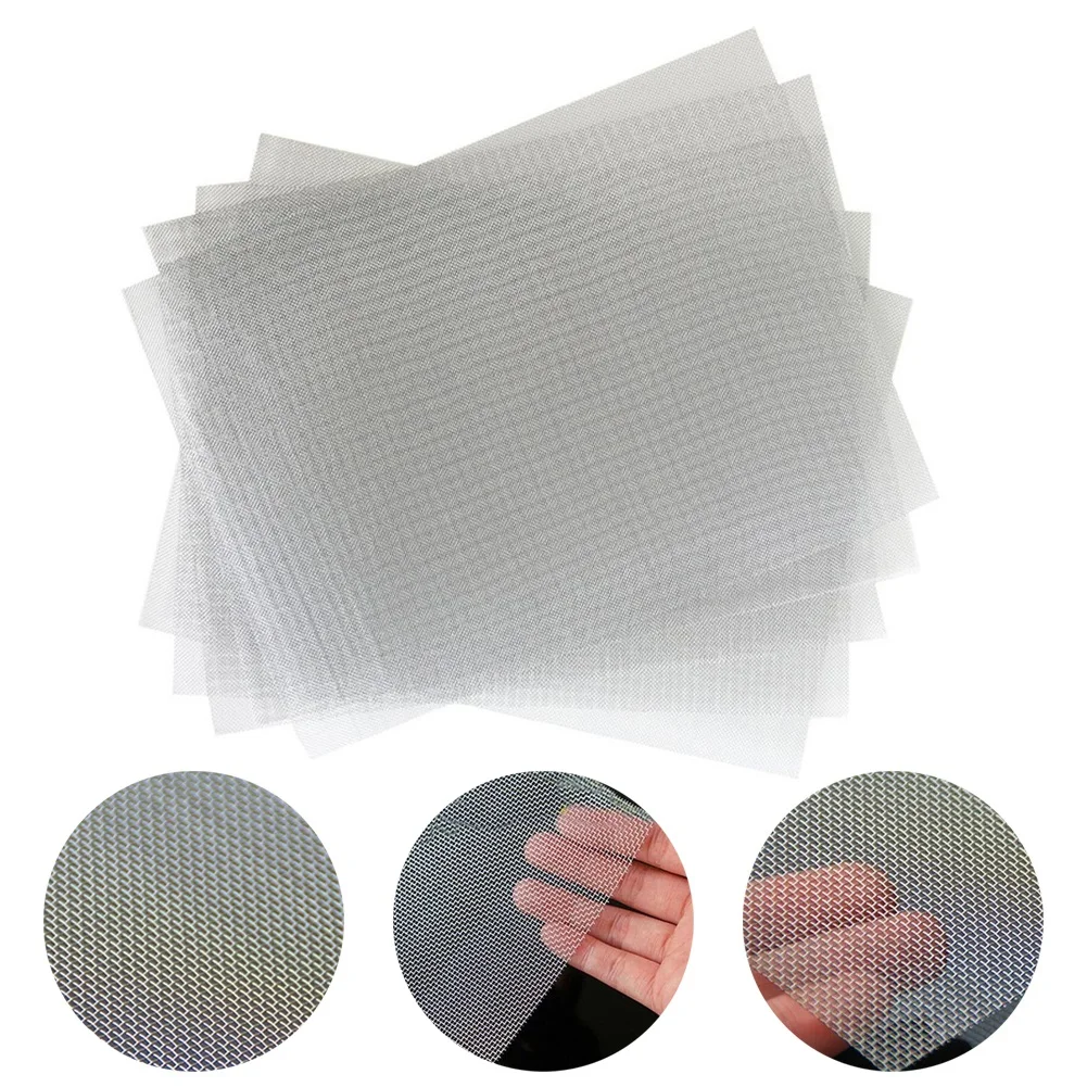 5pcs Car Bumper Grille Repairing Net Plastic Crack Repair Hole Tungsten Repairing Mesh Net For Bumper Body Hood Vents Repairing