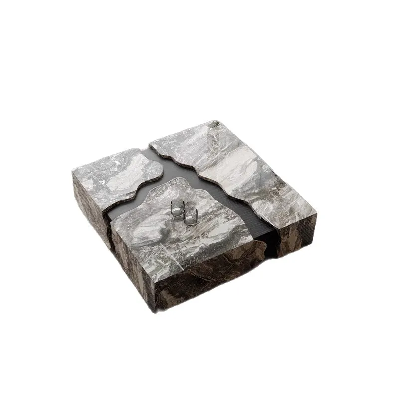 

Marble coffee table living room large apartment square coffee table