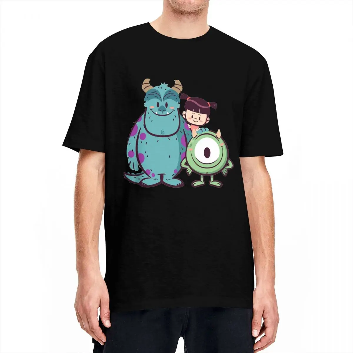 Vintage Monsters Inc Mates James P. Sullivan T-Shirts Men Women Round Neck 100% Cotton T Shirt Short Sleeve Tees Plus Size Tops