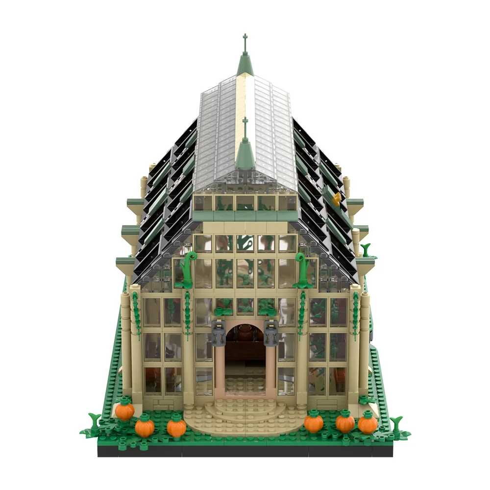 MOC علم الأعشاب الدفيئة اللبنات نموذج علم الأعشاب الدفيئة العمارة الطوب الجمعية لعب الاطفال DIY بها بنفسك هدايا عيد الميلاد