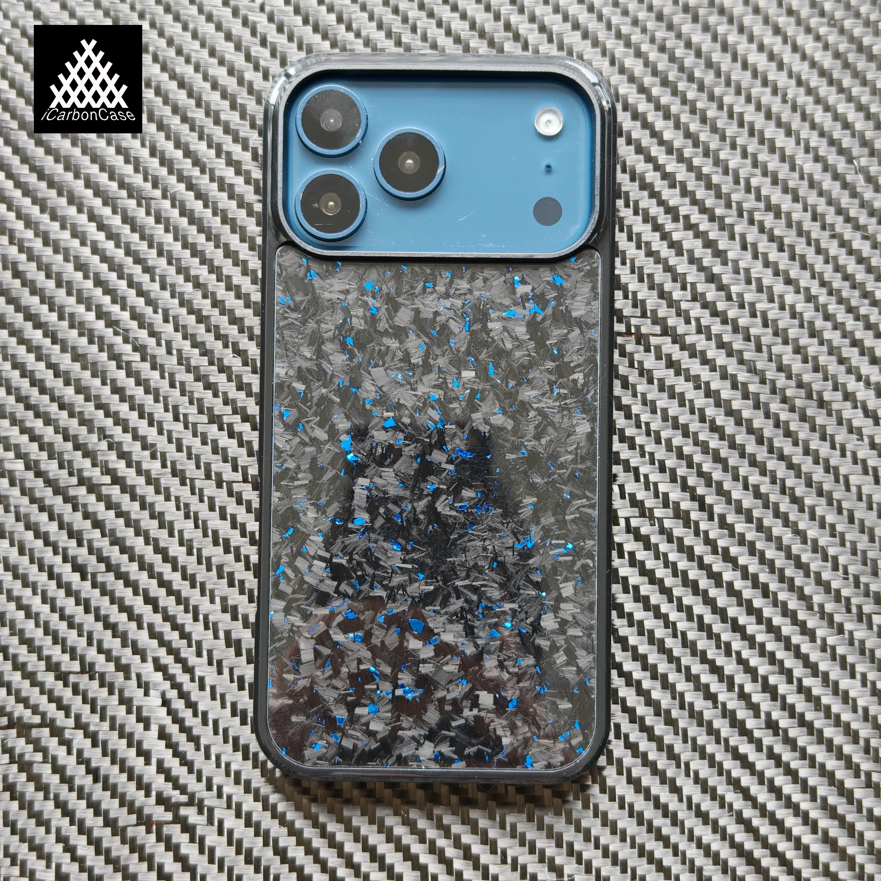 For iPhone 17 Air 17Pro 17 Pro Max Real Glossy Forged Carbon Fiber Protective Case Wireless Charging Phone Cover with MagSafe