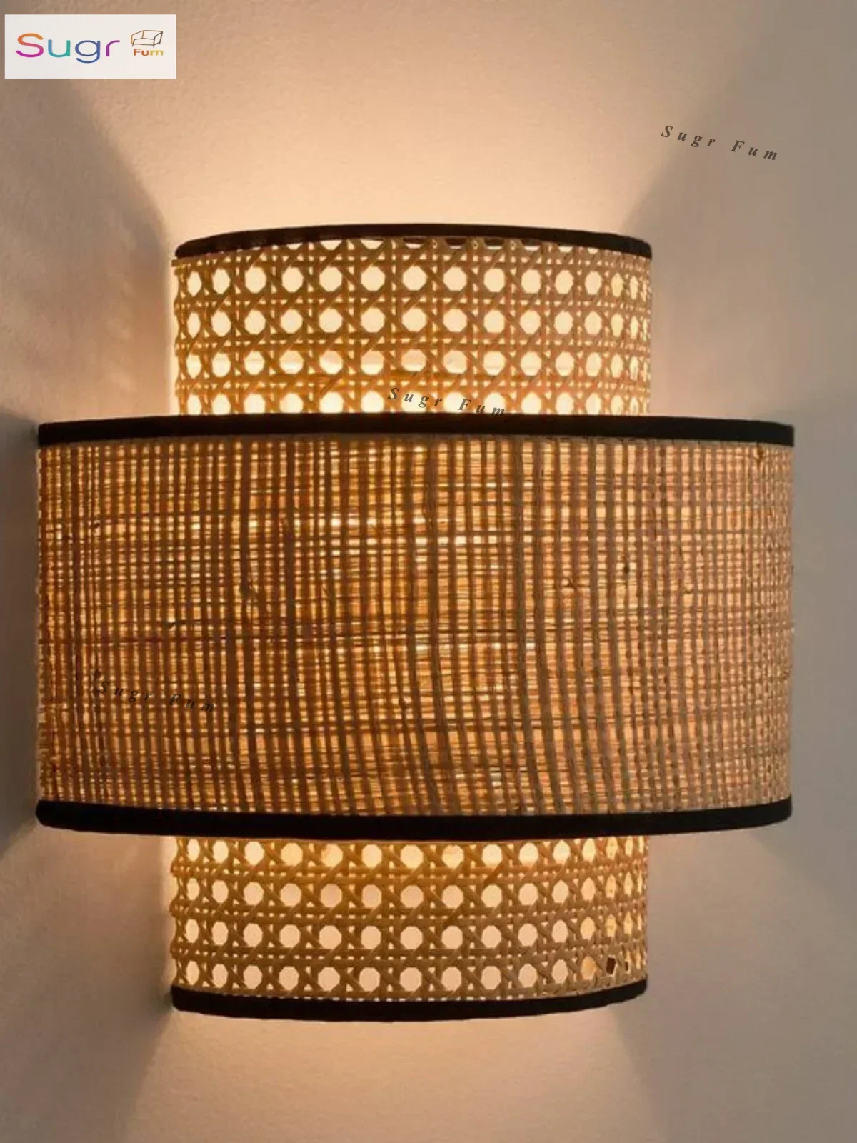 

Japanese-style wabi-**** wind restaurant aisle light retro homestay hotel bedroom bedside rattan balcony bamboo art wall lamp