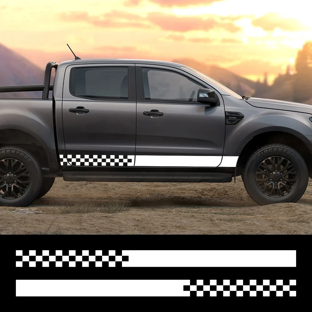 Pickup Door Side Stickers For Ford Ranger Raptor Wildtrak T6 T7 T9 Graphics Truck Racing Sports Decor Decals Auto Accessories