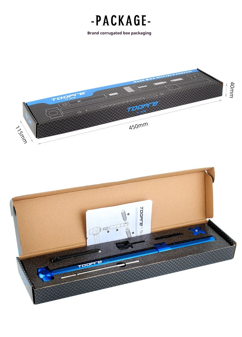 TOOPRE Rennrad-Schaltwerk-Ausrichtungswerkzeug Fahrrad-Schaltkopfhalterung Lenkerhöhen-Winkel Links-Rechts Symmetrischer Einsteller – Detail 15