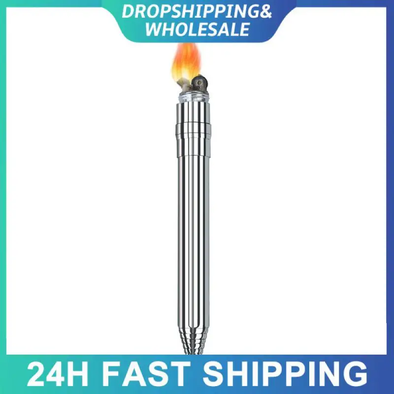 28g Outdoor Practical Camping Equipment Stainless Steel Kerosene Lighter Portable Blowing Convenient Ignition Tool