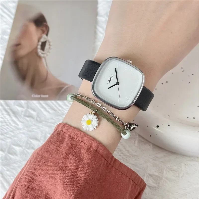 Simple Women Watch Scale Quartz Watch Ins Hot Versatile Pointer Ladies WristWatches Temperament Watches Reloj Mujer Dropshipping