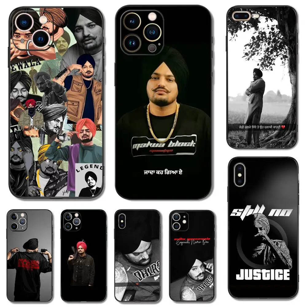 

Indian Rapper Sidhu Moose Wala Phone Case For iPhone 17 16,15,14,13,12,11,Pro,XS,Max,XR,Plus,Mini Soft Silicone Black Shockproof