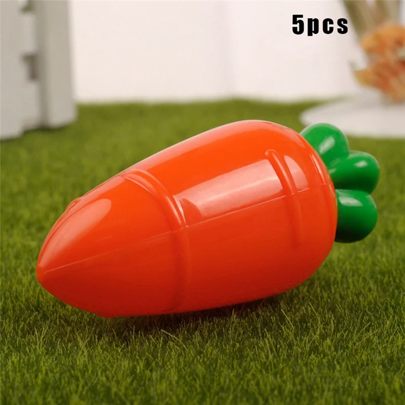 AB68 5 قطعة صندوق حلوى الجزر البلاستيكي الشفاف لعيد الفصح ديكورات صندوق هدايا عيد الفصح الإبداعية