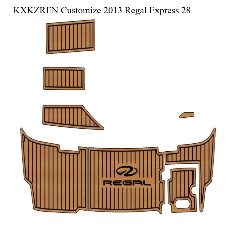 

KXKZREN Customize 2013 Regal Express 28 Self-adhesive Yacht Non-slip Decking Sheet EVA Boat Flooring Pad Faux Teak Vehicle Pad