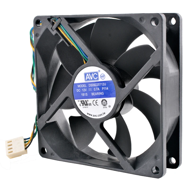 DS09225T12U 9.2cm 92mm fan 92x92x25mm DC12V 0.70A 4pin High speed axial flow fan cooler cooling fan for chassis CPU