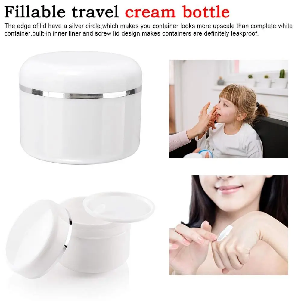 Travel Face Cream Lotion Storage Box Round Bottle Cosmetic Container Cosmetic Jar Empty Bottles Refillable Bottles