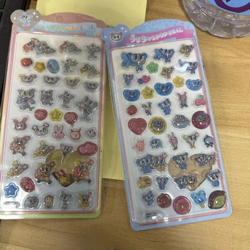

HOT Angel blue jelly stickers Japanese blue phone case Boys and girls DIY decorative stickers toys 3D relief stickers