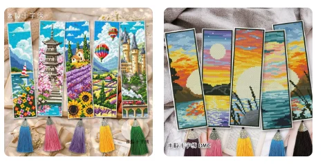 Cross Stitch Kits Cross stitch Aida Cross-stitch kit, new style for living room, plastic bookmark, world famous painting series
