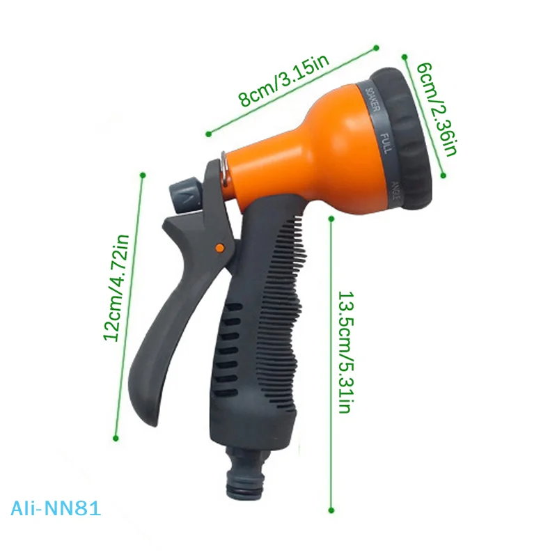 

【M】8 Modes High Pressure Sprayer Adjustable Irrigation Watering Nozzle Plant Lawn Yard Watering Sprinkler