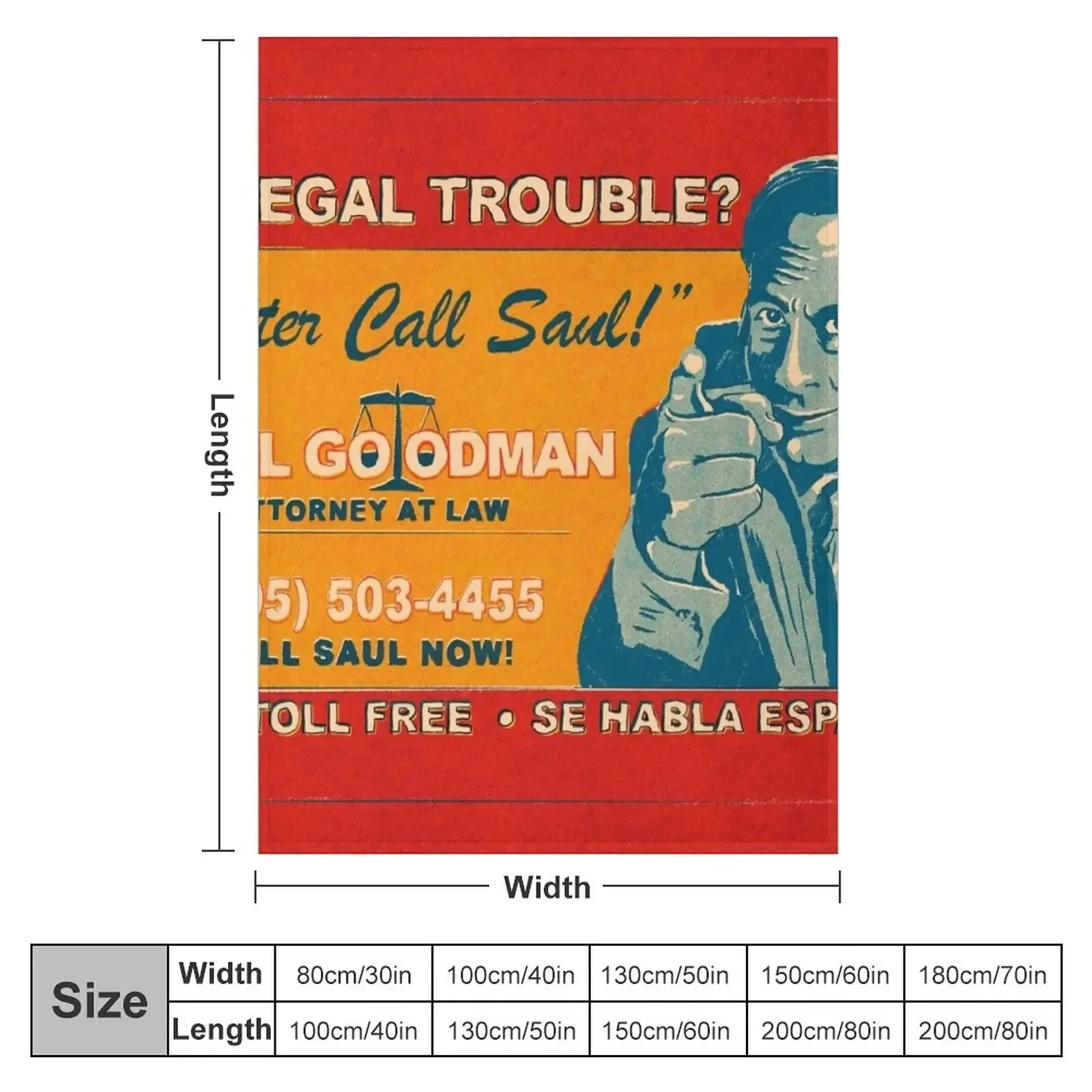 Better Call Saul Legal Trouble Throw Blanket Designers Luxury Brand Travel Blankets