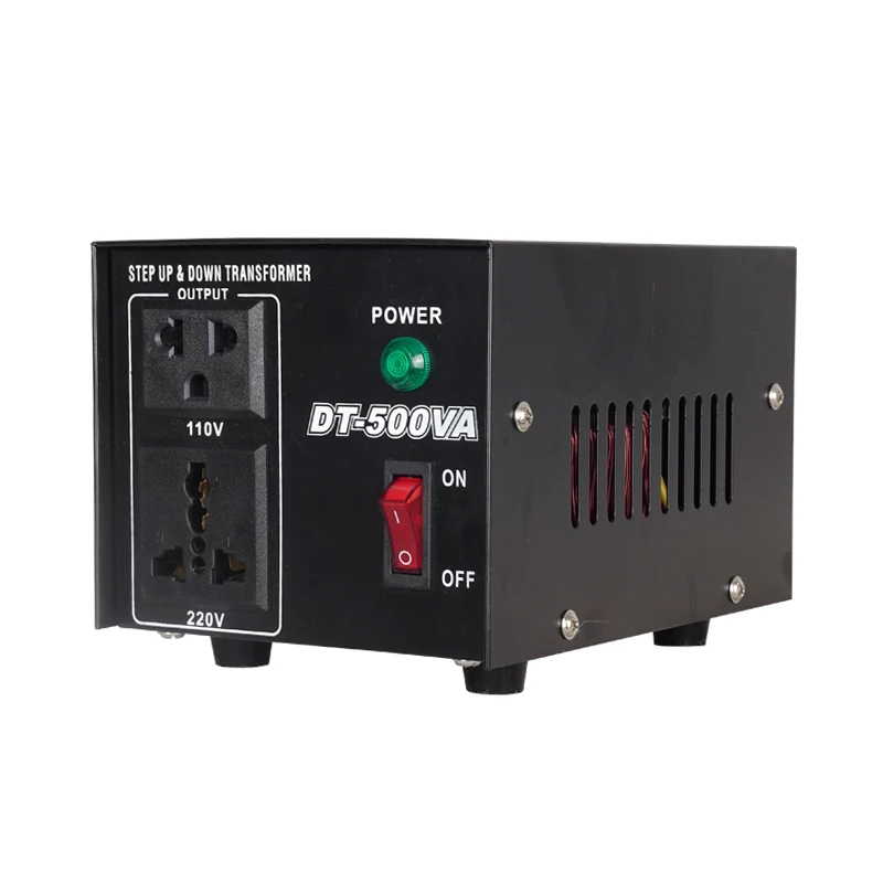 Factory Direct DT-500VA Single Phase Power Transformer Home Use 50Hz/60Hz Copper Material Step Up/Down Voltage Converter