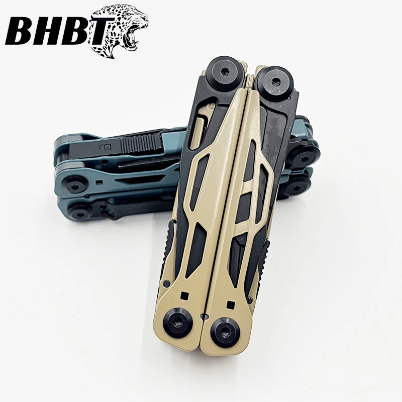 BHBT 25 in 1 Multitool Pliers 7 Colors EDC Multi-tool Portable Outdoor Camping Hiking Multi Functional Tool with Bits