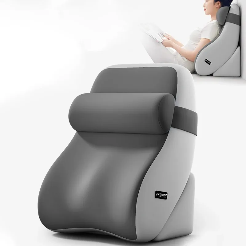 Reading Pillow for Sitting in Bed Ergonomic Wedge Back Pillow XL Side Pockets Removable Cover Working Nursing Lightweight - view 2