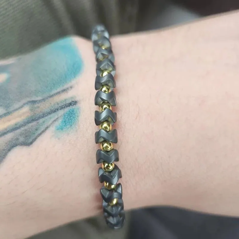 Stylish Hematite Stone Bracelet for Men
