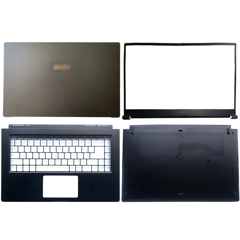 NEW For MSI Summit B15 MS-1552 Laptop LCD Back Cover/Front Bezel/Palmrest/Bottom Case Black Laptops Computer Case