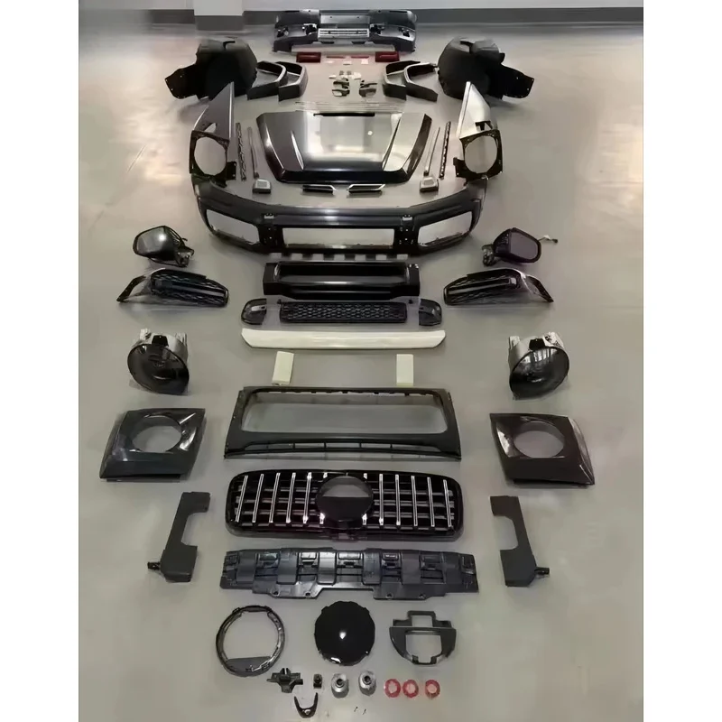 BTC طقم الجسم عالي الجودة لـ G-class W463 G55 G350 G500 ترقية G63 طقم الجسم الواسع الوفير الجمعية الحاجز هود