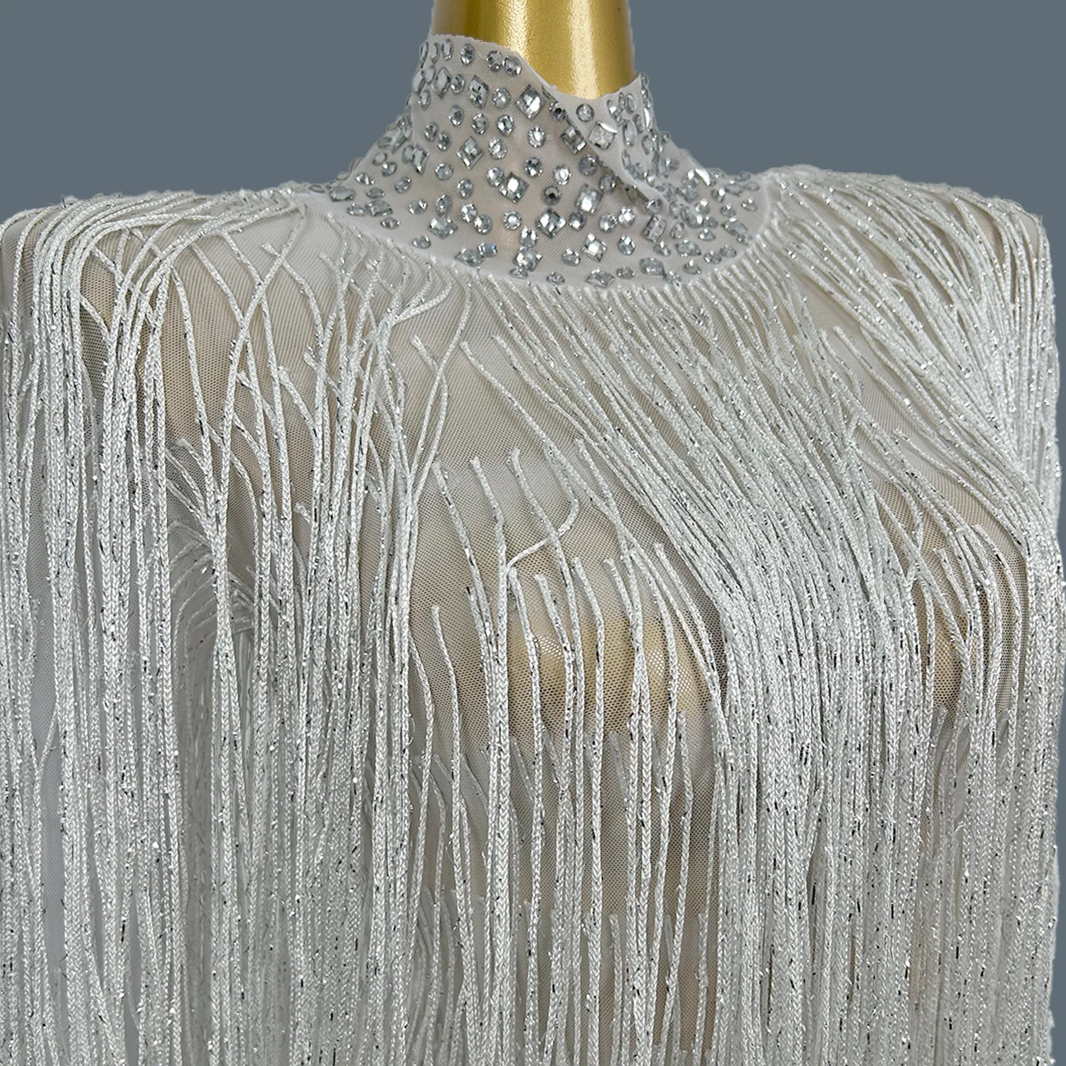 

Unique Design Full Tassel Sexy Dress for Women Nightclubs Bar Stage Performances Wear Carnival Party Masquerade Long Dress Shizi