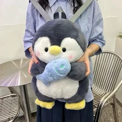 Cute Plush Penguin Backpacks Women Cartoon Fun Shoulder Bag New Trendy Personalized Girl Fashion Knapsack Kawaii Animal Rucksack