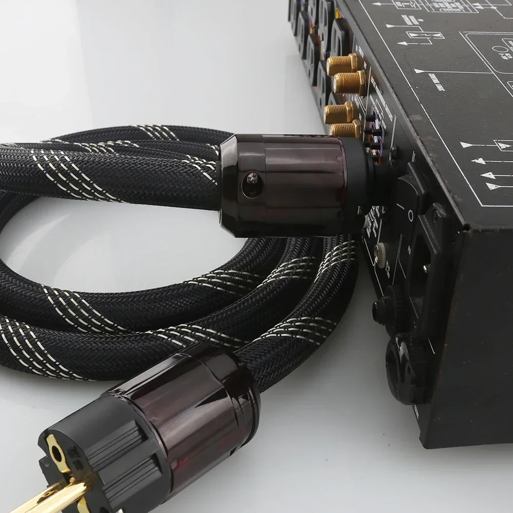 HI Cấp Điện Bằng Đồng Cáp HIFI Audiophile Dây P079 Cắm Với Hình Số 8 IEC C7 AC Loa Schuko CD người Chơi Bộ Khuếch Đại Công Suất Dây