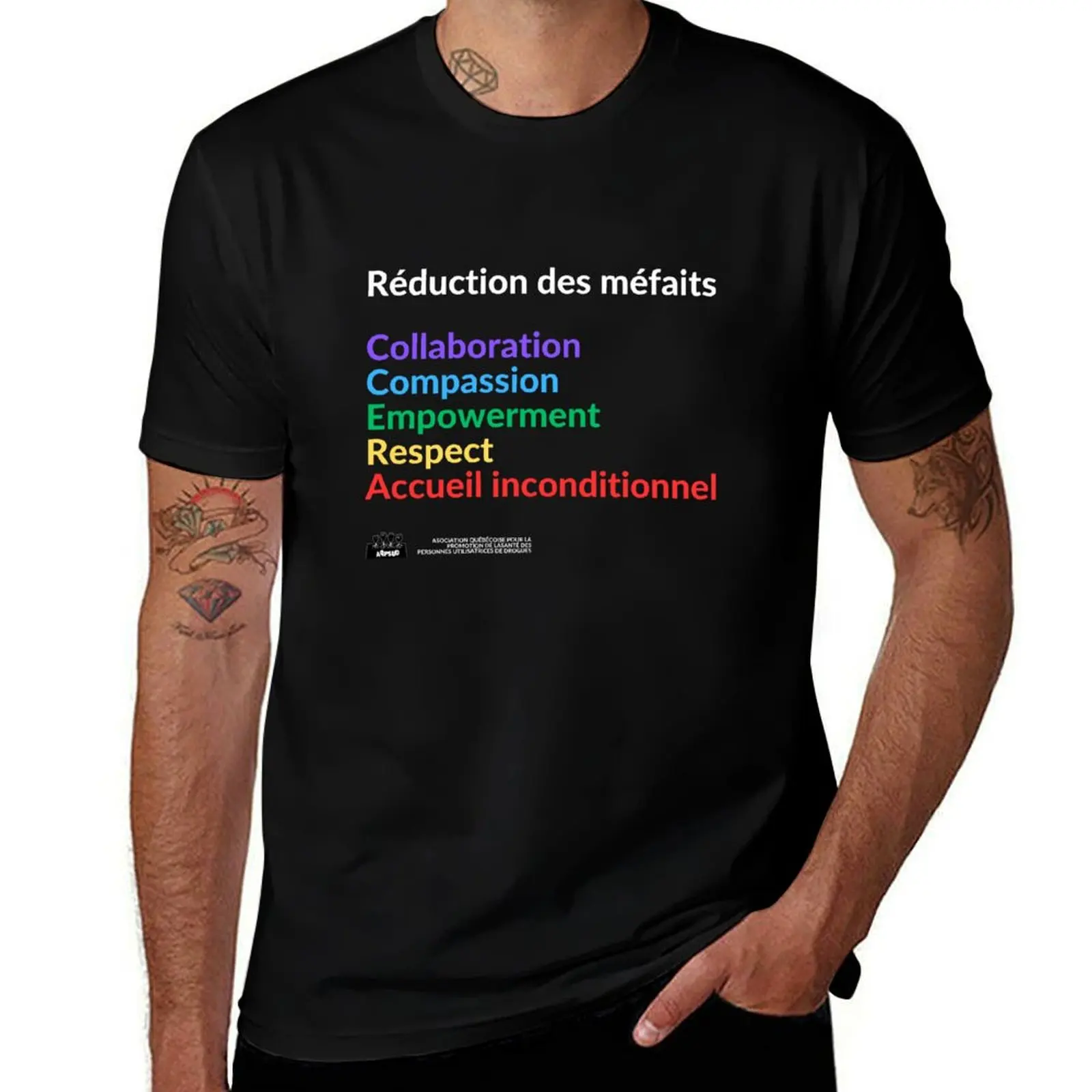 

Harm reduction, rainbow T-Shirt valentines boutique clothes man t shirt quick drying cotton graphic tees t shirt men 100℅ cotton