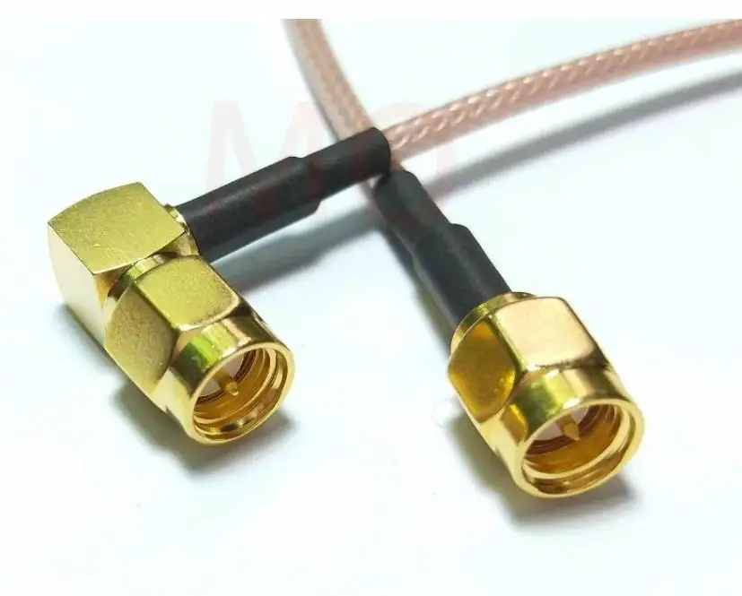 50-100pcs Cable SMA male plug to SMA male right angle connector Cable RG316 RF