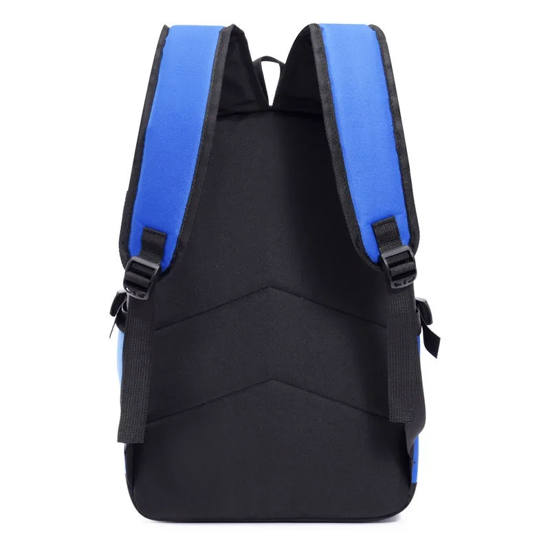 2024 New School School Bag Boy Large Capacity Lightweight Waterproof Student Backpack Color Block Fashion Nylon Schoolbag