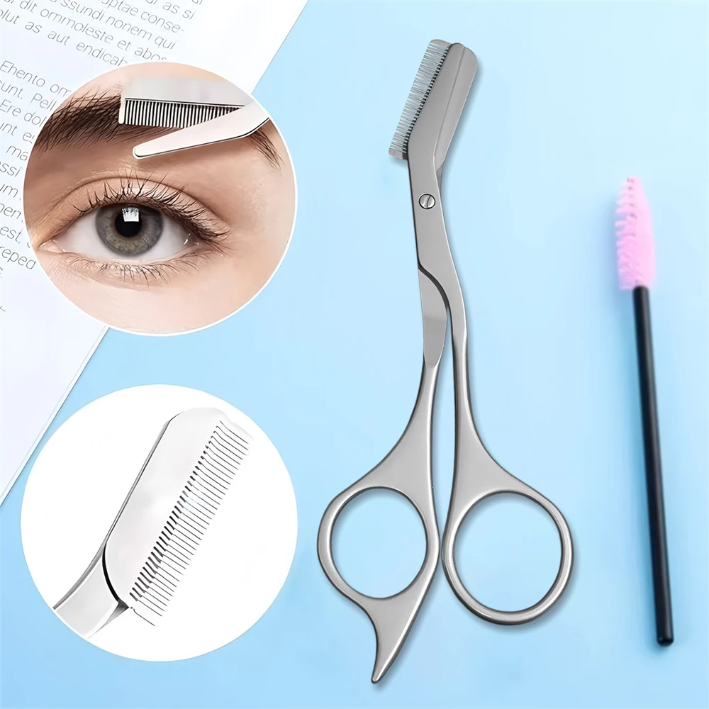 Neue Augenbraue Trimmer Schere Augenbraue Schere mit Comportable Make-Up Schere Augenbraue Trimmen Messer Haarentferner Rasierer Werkzeug
