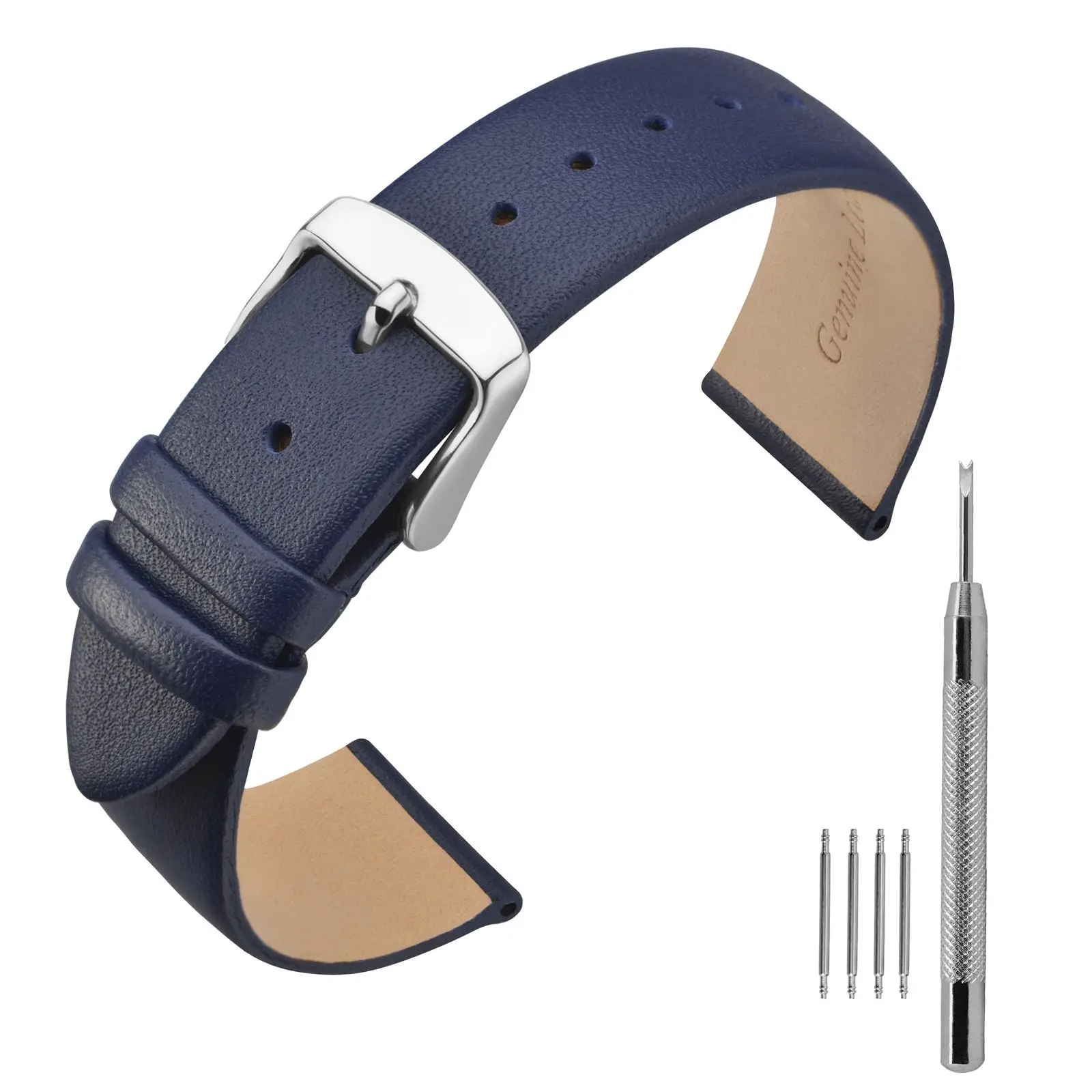 

ANNEFIT Calfskin Watch Strap, 16mm18mm20mm22mm Replaceable Watch Band, Universal Wristband , With Installation Tools