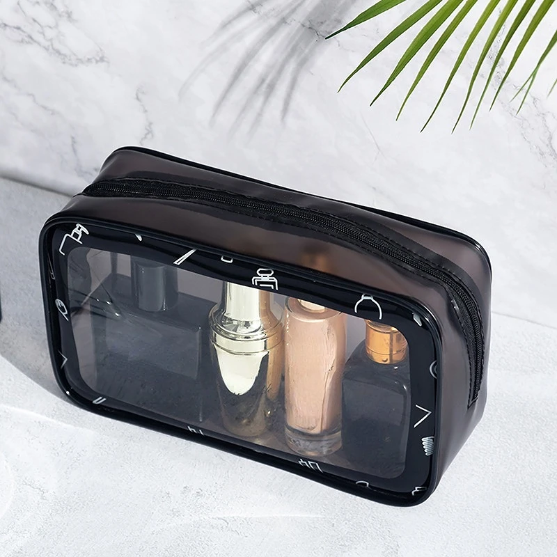 Transparent Cosmetic Bag PVC Women Zipper Clear Makeup Bags Beauty Case Travel Make Up Organizer Storage Bath Toiletry Wash Bag