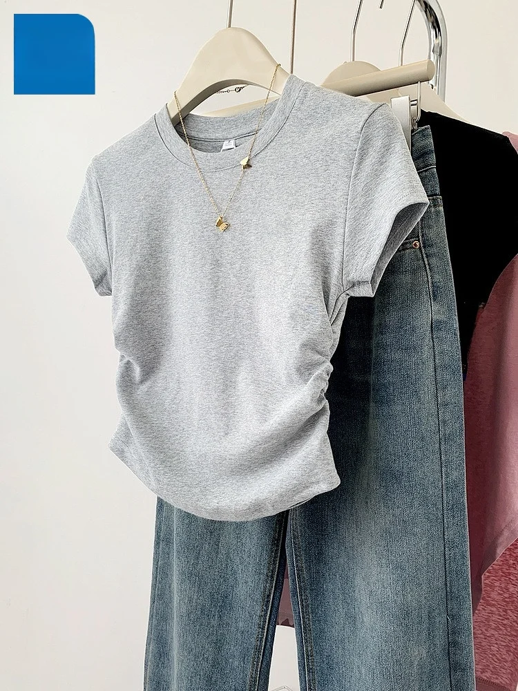 

Женская футболка с эффектом похудения ort Sve Pastel Floral ey KYV Jeanswest Commute Sle, летний топ из смеси хлопка