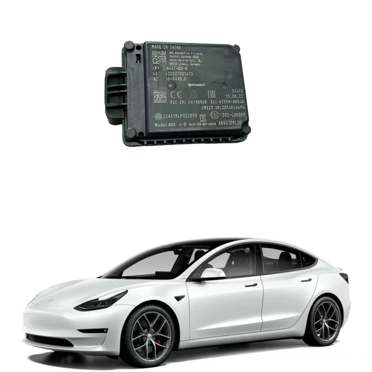 

For Tesla Model 3 /Y Front Bumper Acc Radar Driver Assistance Module Controller 1108647-00-D-X
