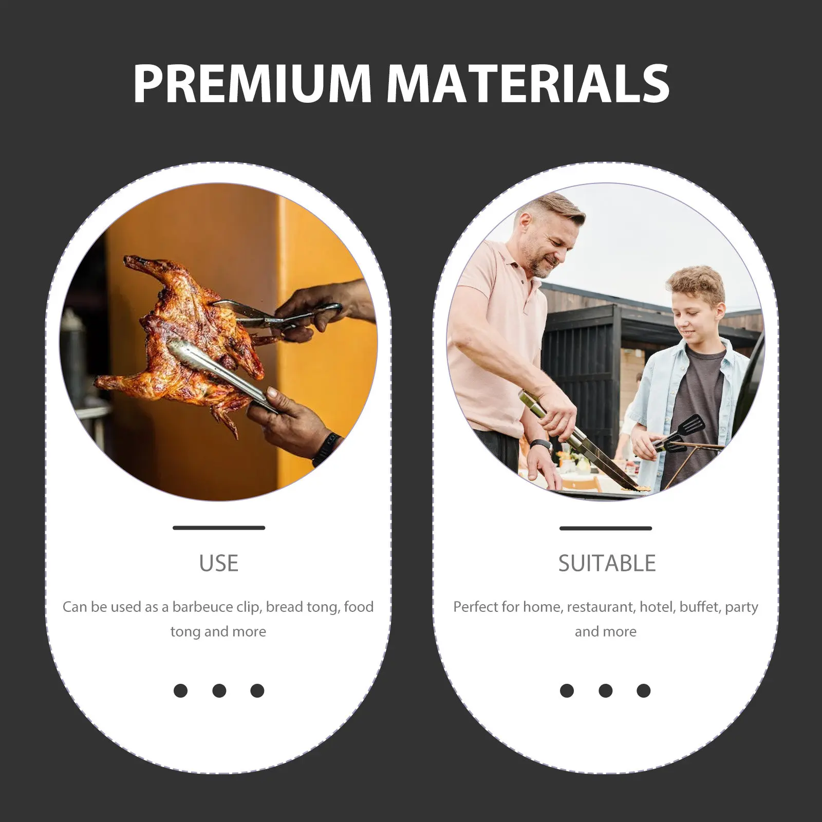 

Щипцы для барбекю из нержавеющей стали, 1 шт., с эргономичной ручкой, кухонный гаджет для дома, ресторана, отеля, фуршета