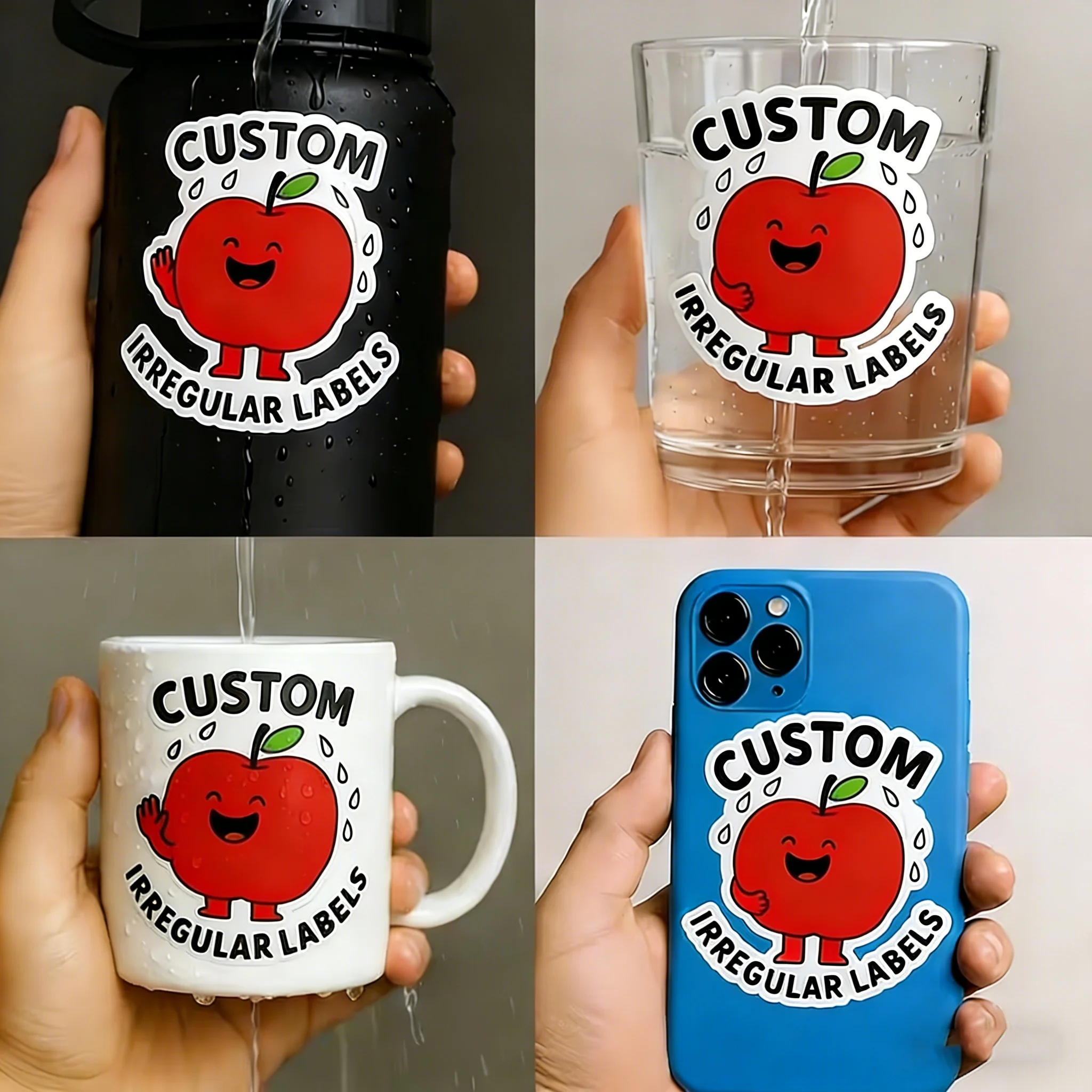 100pcs 200pcs Custom Vinyl Stickers Personalized Waterproof With Logo Name Label Holographic Die Cut Cute Laptop Birthday Weddin
