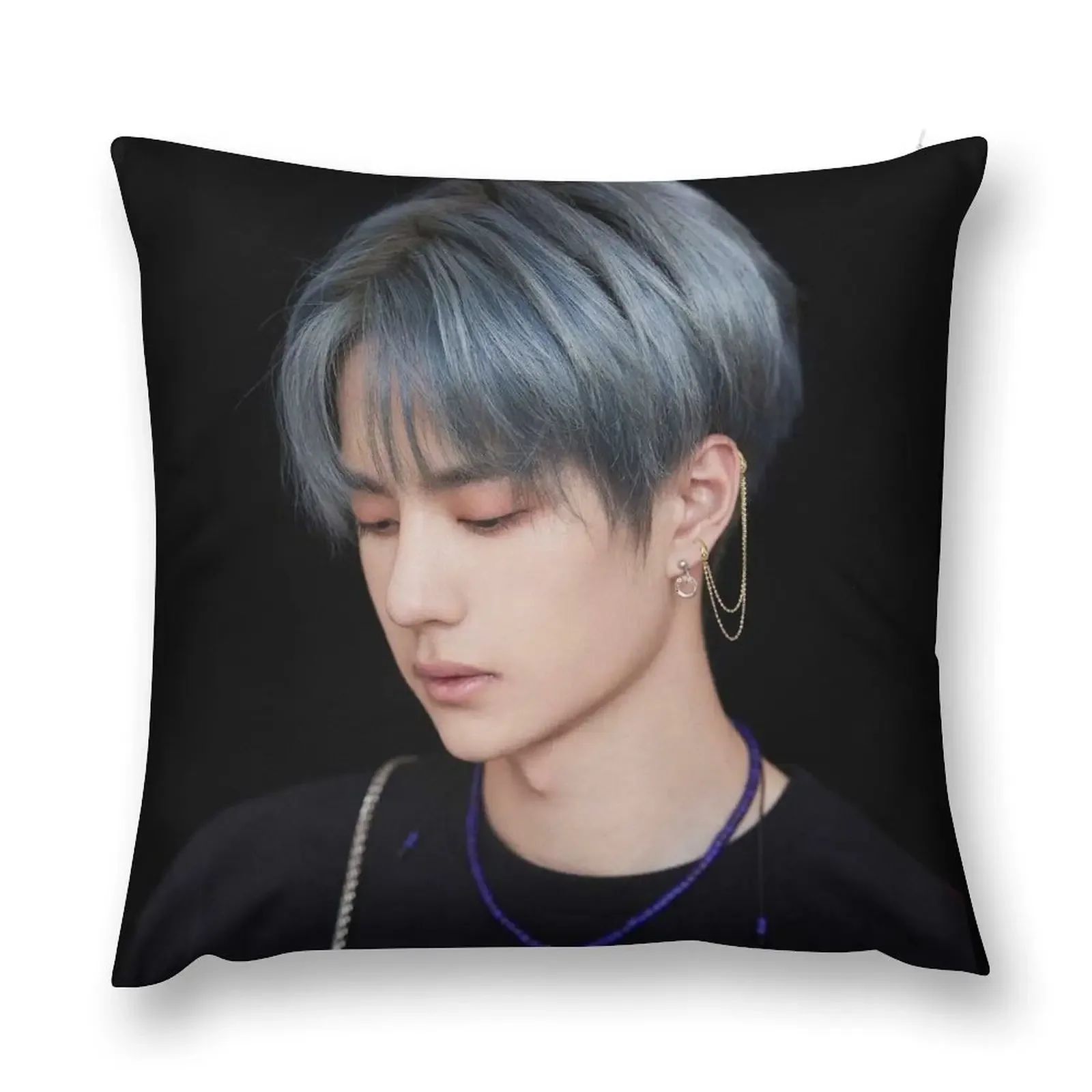 

The Untamed Lan Zhan : Wang Yibo Throw Pillow Pillows Aesthetic Cushions Home Decor pillow