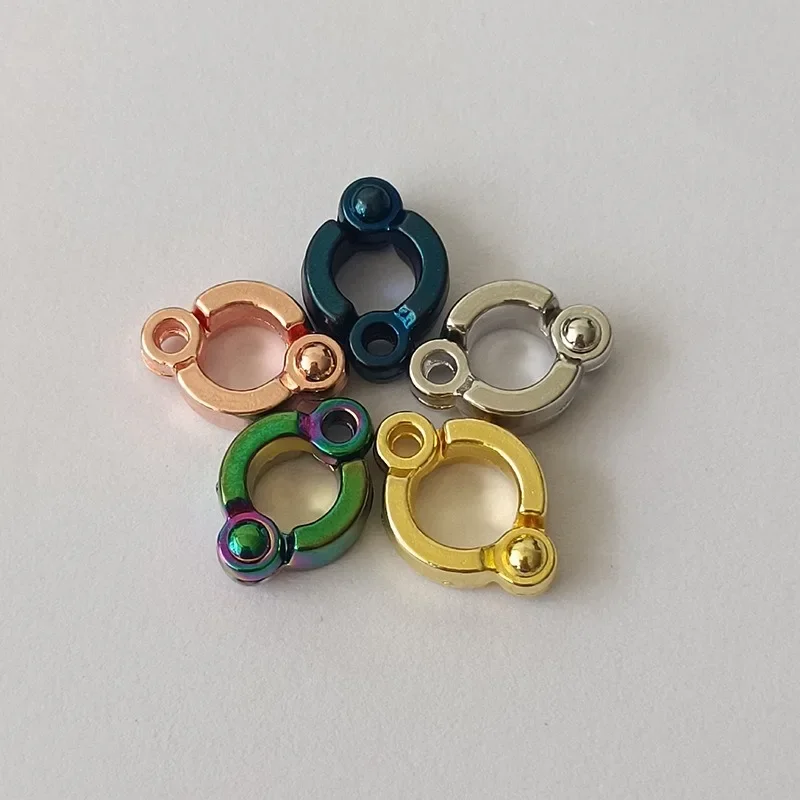 حلقات معدنية لساق الطيور للتدريب على الطيران في الهواء الطلق ، مشبك فتح مضاد للخسارة ، حلقات قدم الببغاء ، ملحقات طوق الحيوانات الأليفة ، 4-15 ، 1Cps #6