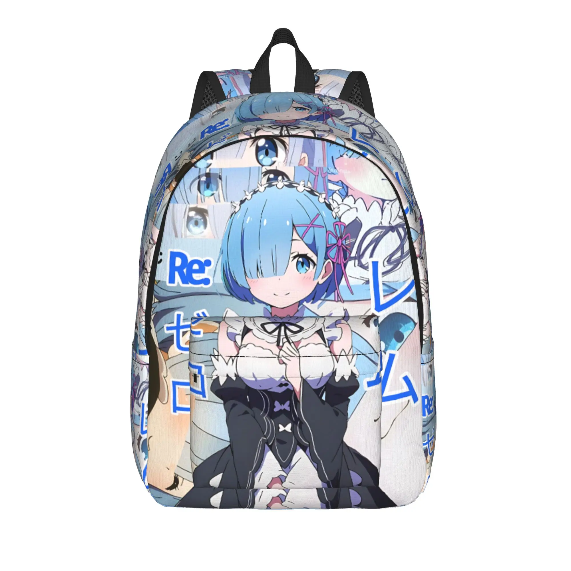 Fashion Re ZERO Anime Backpack  Mochilas Daily Camping Zipper Closure Rucksack